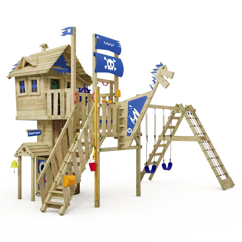 Drevesna hišica Wickey Prime NeverLand brez turbinskega tobogana