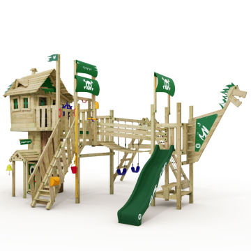 Drevesna hišica Wickey Prime NeverLand Gold brez turbinskega tobogana  621060_k