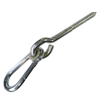 Kljuka za gugalnico z lesenim navojem Siva 620949